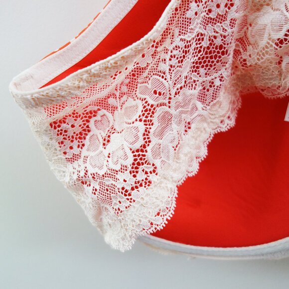 Victorias Secret Dream Angel Lined Demi Floral Orange Bra (40D) NWOT! - Picture 5 of 9